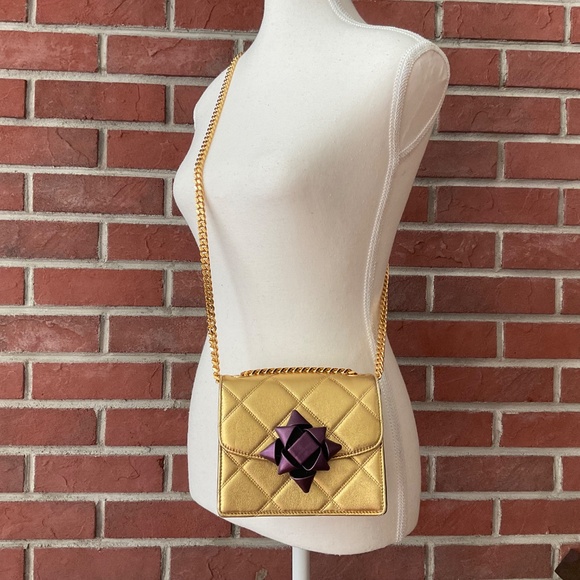 Marc Jacobs Party Bow Mini Trouble Metallic Leather Bag - Picture 2 of 16
